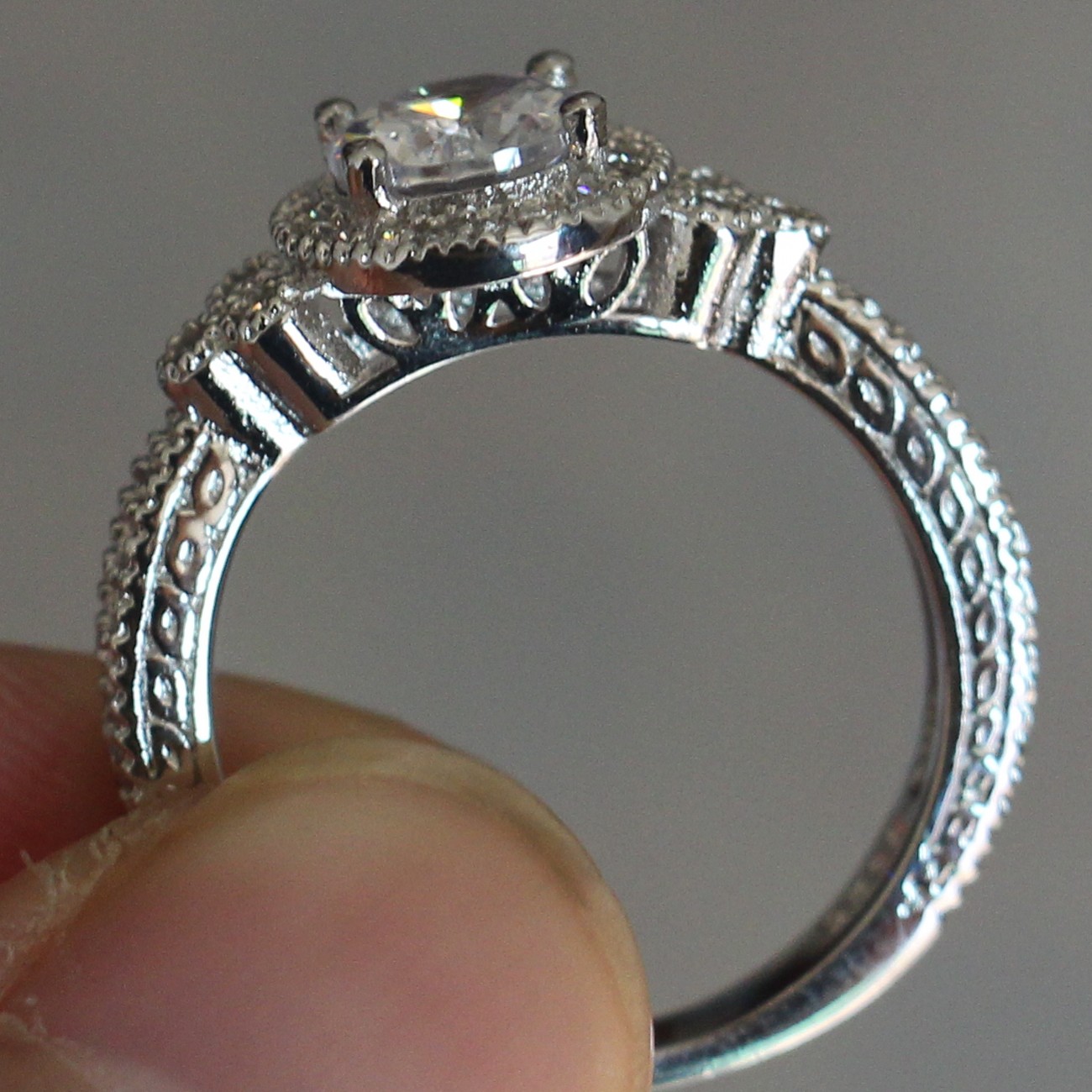Size 5-11 Vintage Jewelry Hot 925 Sterling Silver Round Cut Topaz Simulated Diamond Wedding Women Bridal Ring Set For Lover Christmas Gift
