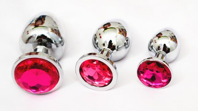 Metal Anal plug 3 Sizes 7.5cm 8.5cm 9.5cm Anal Toys, Butt Plug,Booty Beads,Random Colors Metal+Crystal Jewel 15 от DHgate WW