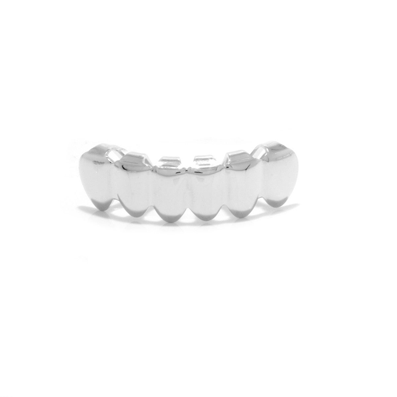 New Fit Gold Silver Plated Hip Hop Teeth Grillz Caps Top Bottom Grill Set for Men