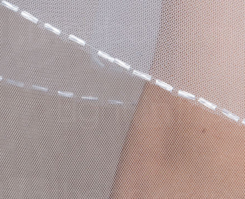 New high Quality Two Layer Sexy Romantic Elbow Beaded Edge veil With Comb Bridal Head Pieces For Wedding Dresses