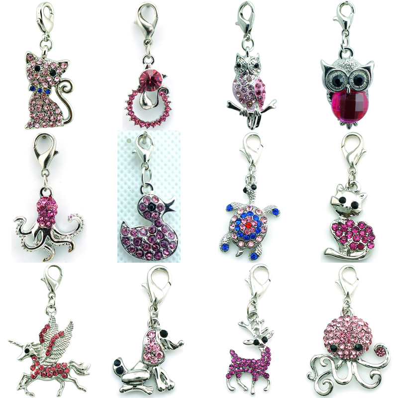Promotion! Mix Sale High Quality Fashion Pink Crystal Dangle Animal Floating Lobster Clasp Charms For Jewelry Accessories, Bronze;silver
Promotion! Mix Sale High Quality Fashion Pink Crystal Dangle Animal Floating Lobster Clasp Charms For Jewelry Accessories, Bronze;silver