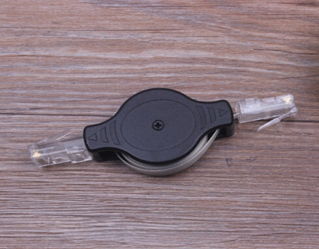 Free shipping 4.9FT Portable Retractable RJ45 Ethernet Wire LAN Cord Internet Network Cable
