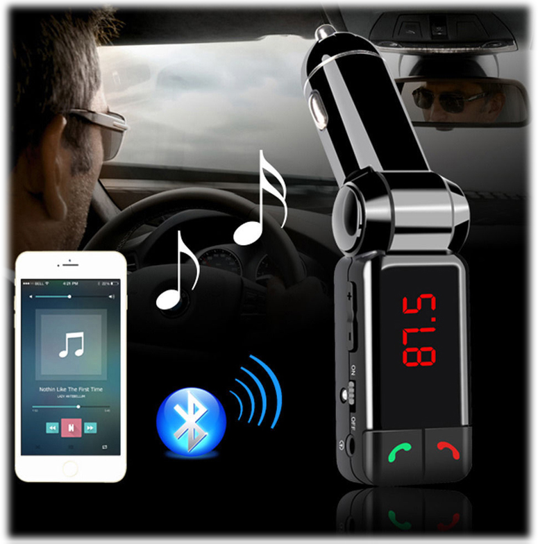 Bluetooth Car Kit Auto Charger Handsfree Wireless Charging Fm Transmitter Double USB Chargers 5V 2A Stereo Adapter