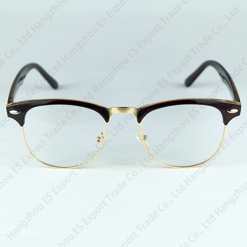 The Classical Half Rim Optical Frame Full Metal Frames With Plastic Movie Stars Favorite Fashion Eyewear No Brand Logo Glasses