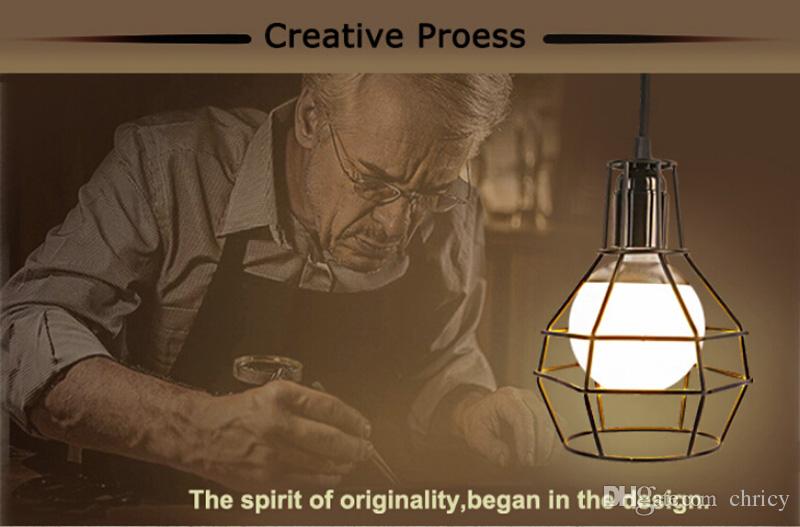 loft hanging lights Vintage iron birdcage pendant lighting Industrial Lighting Cafe Bar Bedroom Restaurant Living Room Pendant Light fixture