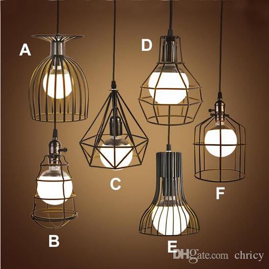 loft hanging lights Vintage iron birdcage pendant lighting Industrial Lighting Cafe Bar Bedroom Restaurant Living Room Pendant Light fixture