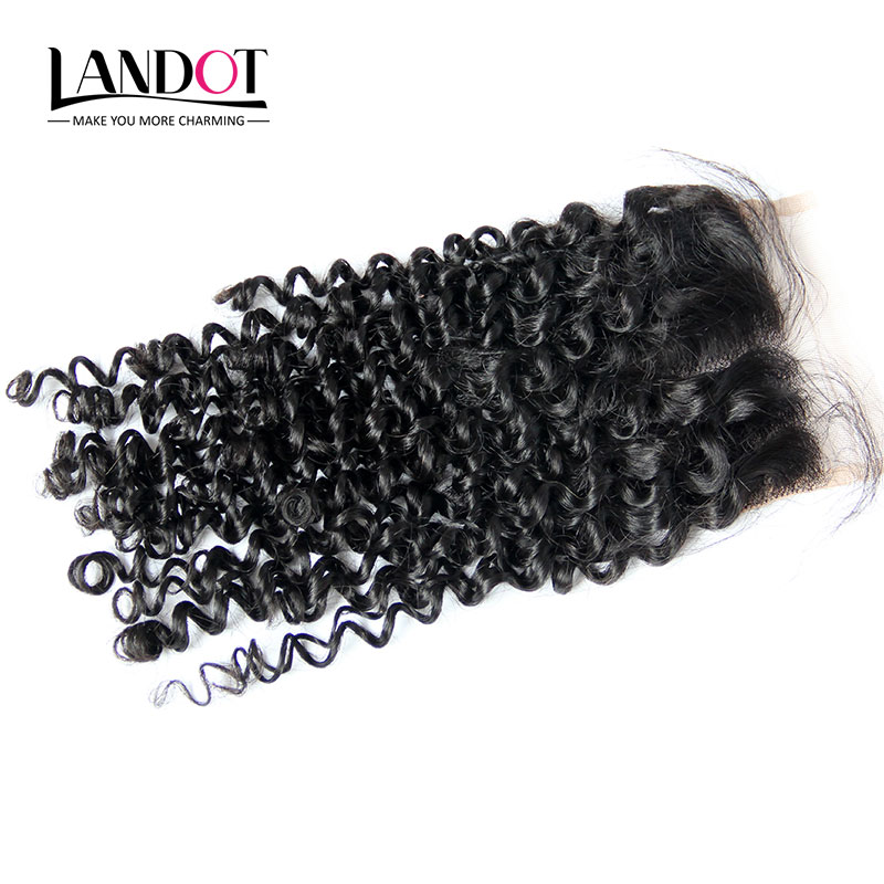 3 Bundles Cambodian Curly Virgin Human Hair Weaves With Closure Unprocessed Cambodian Deep Kinky Curly Hair And Lace Closures Natural Color