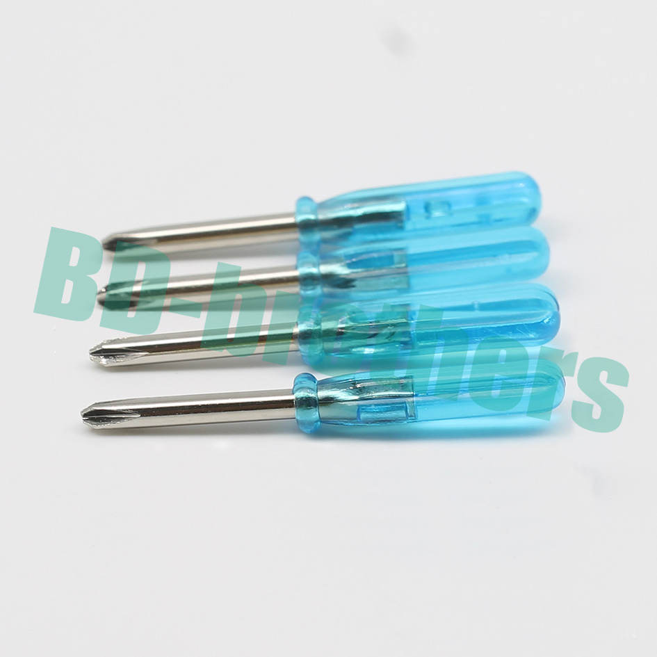 Good Quality Blue 45mm Mini Screwdriver 3.0 mm Phillips / 3.0 Slotted Flathead Straight Type Screwdrivers Key 3000pcs/lot