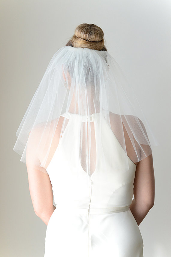 New Hight Quality Best Sale One Layer Romantic shoulder White Ivory Cut Edge Veil Bridal Head Pieces For Wedding Dresses