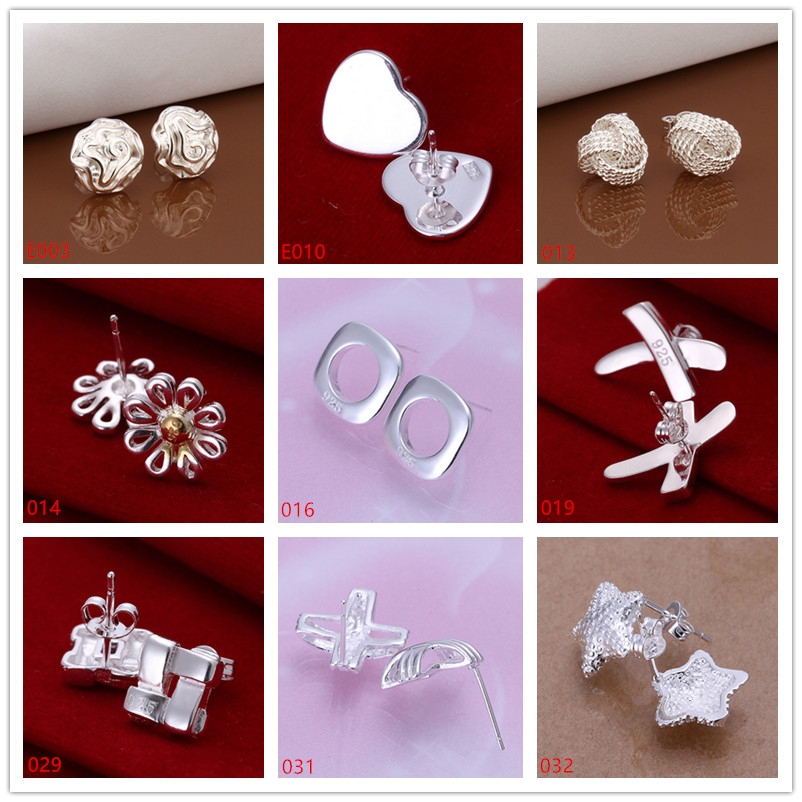 high grade fashion sterling silver stud earring 10 pairs diffrent style women's 925 silver earrings GTE1
high grade fashion sterling silver stud earring 10 pairs diffrent style women's 925 silver earrings GTE1