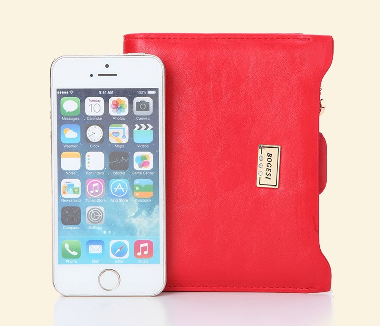 New Top Brand Fashion Zipper PU Leather Coin Card Holder Photo Holders Women Purse Wallet Female Purse Wallets