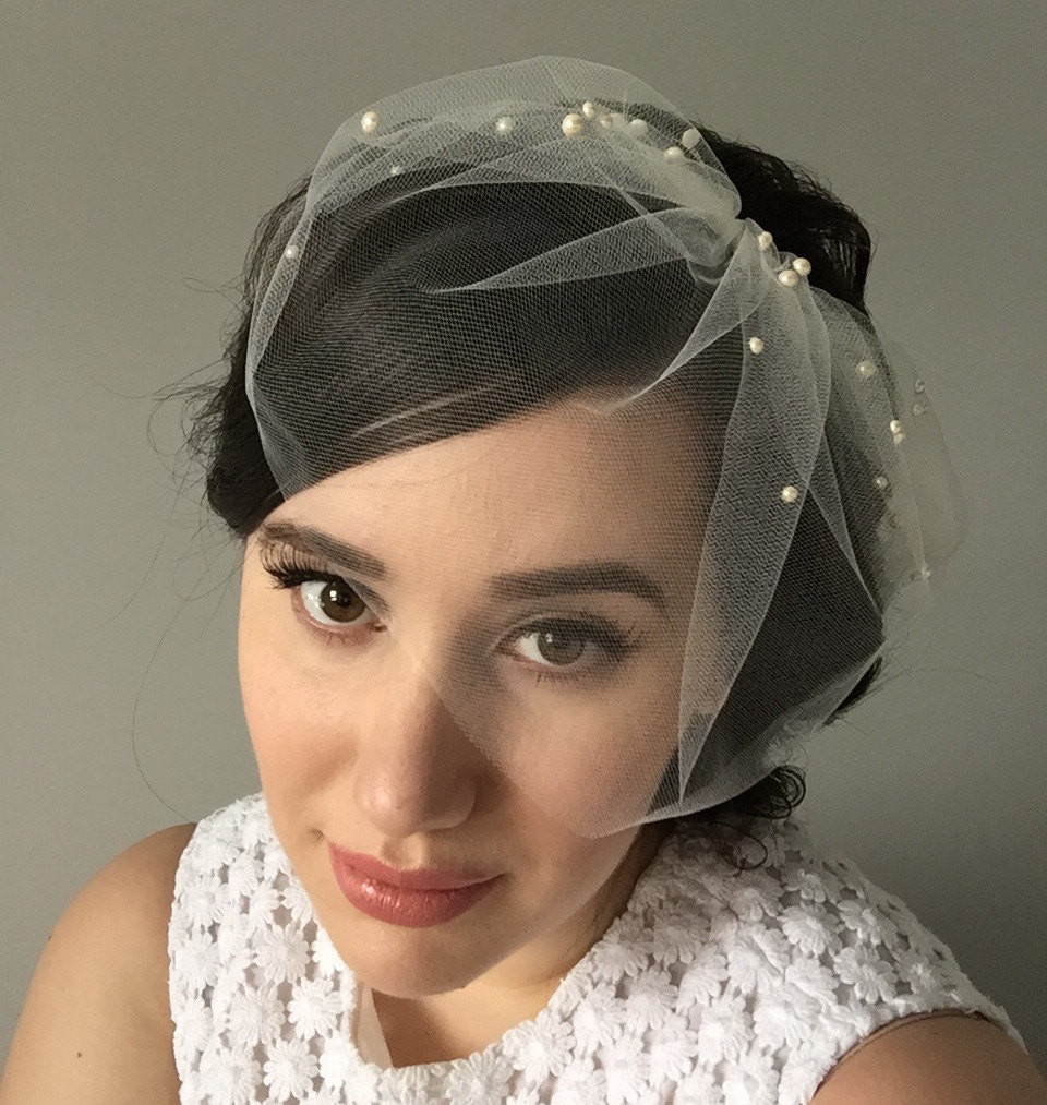 Ivory Birdcage Veils for Bride Short Wedding Veil velo de novia Wedding Accessories Birdcage Bridal Veil white birdcage veil