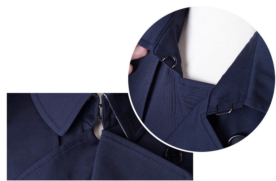 2016 spring Autumn new men's fashion leisure coat double breasted long paragraph temperament self-cultivation and the wind coat