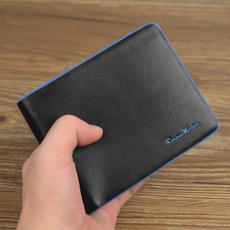 Hot Sale New style genuine leather Curewe Kerien design men's wallets with coin pocket fashion quality purse wallet for men