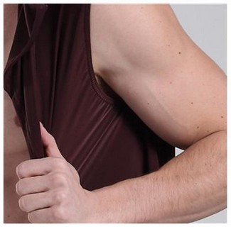 Wholesale-Fashion men casual sexy fitness slik bathrobe sleeveless robe underwear sex Lungewear series 4 colour S , M ,L