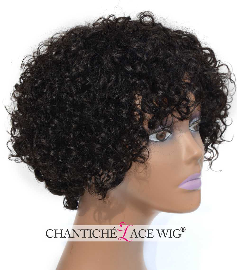 Short BOB peruvian kinky curly virgin Human hair afro wigs for black women