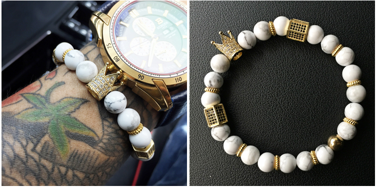 Royal Natural Matte Agate stone Beaded Strands Handmade Healing Energy Wrist Bracelet for Men and Women Medium Gift Valentine's Day Holiday Chris