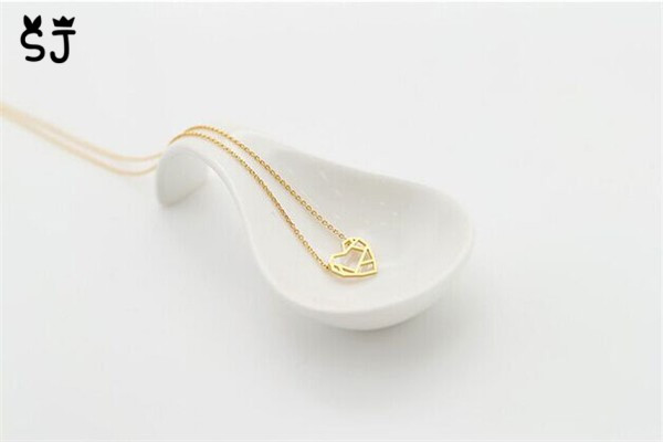 30PCS Tiny Line Open Heart Necklace Cute Heart with Map Necklace Hollow Out Heart Love Peace Symbol Sign Necklaces for Women