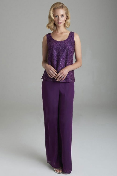 Cheap Lace Mother Of The Bride Pant Suits With Jackets Three Pieces Sequined Wedding Guest Dresses Plus Size Mothers Groom Dress