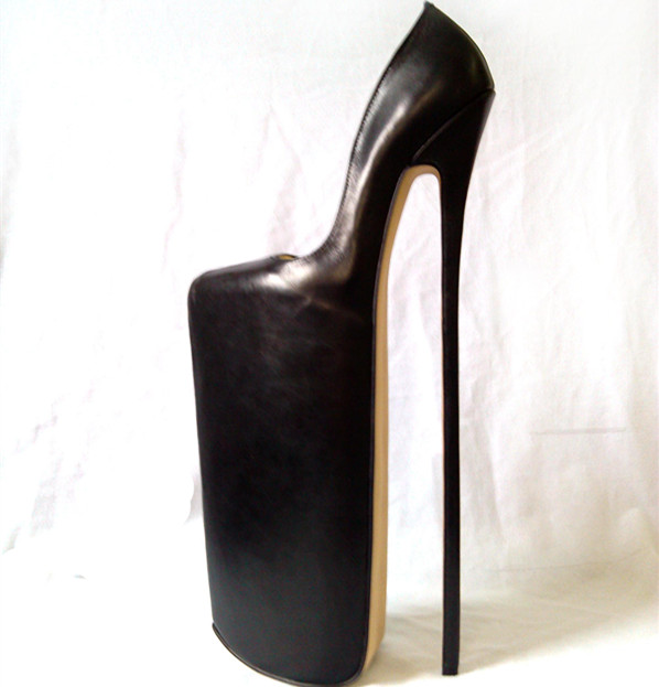 40cm Heel high 15.75 in Heel Sexy Shoes Stiletto Heel Almond Shaped Toes High Shoes Genuine Leather Heels,NO.y4002