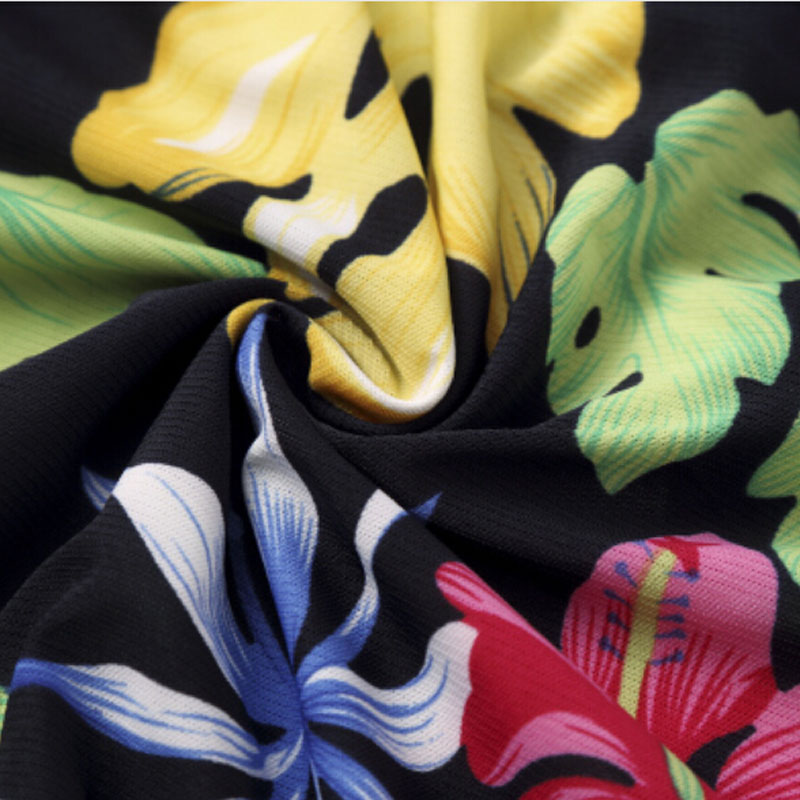 Wholesale-2016 Fashion Mens Short Sleeve Silk Hawaiian Shirt Plus Size M-6XL Summer Casual Floral Shirts For Men