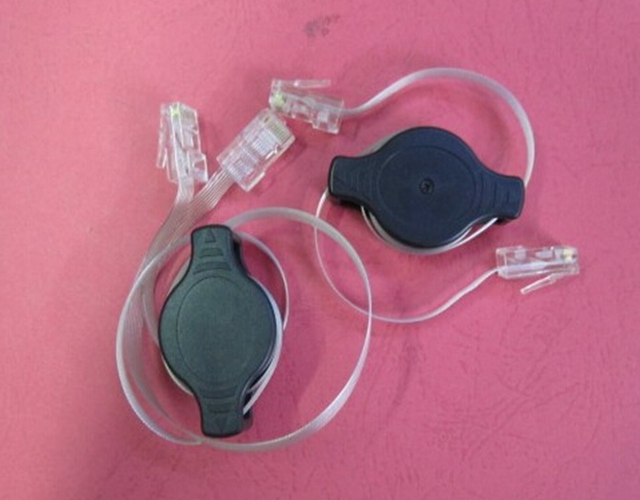 Free shipping 4.9FT Portable Retractable RJ45 Ethernet Wire LAN Cord Internet Network Cable