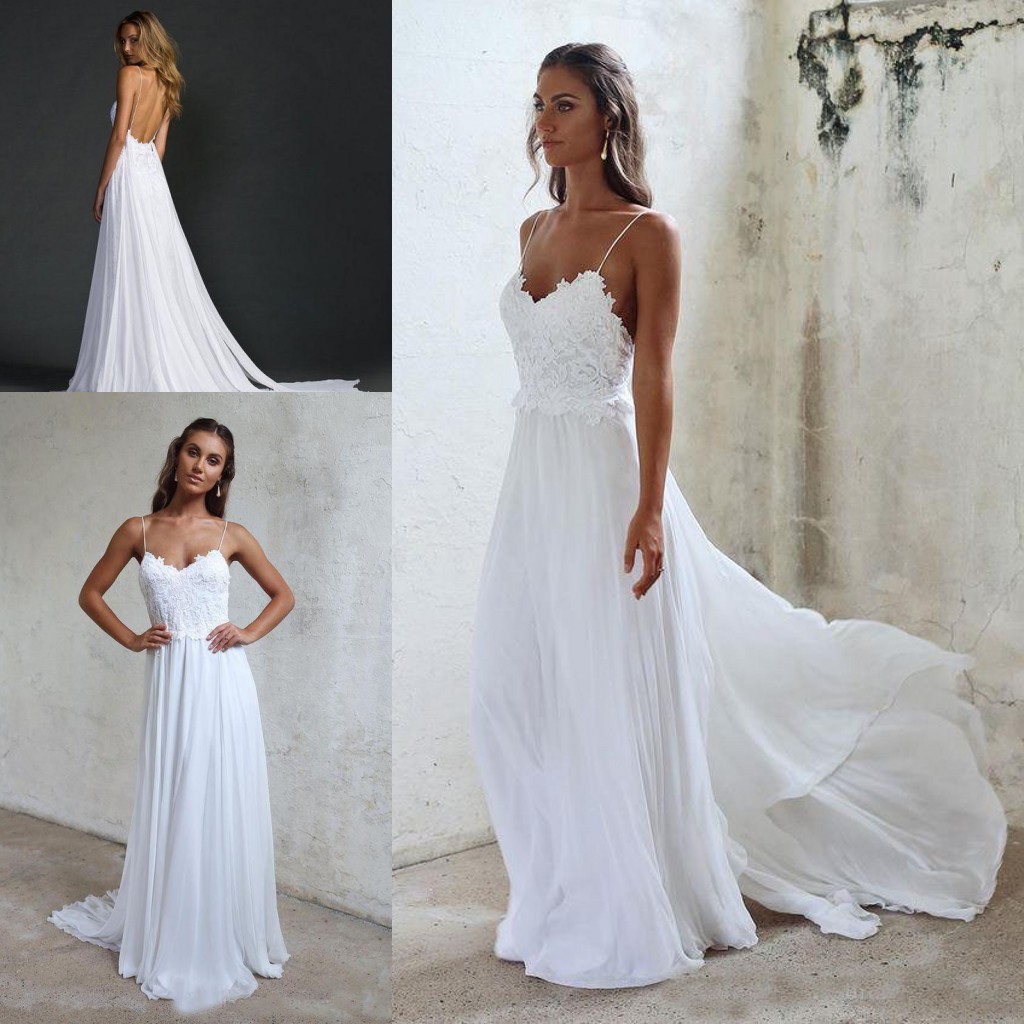 Simple Summer Beach Wedding Dresses Chiffon A Line Applique Lace And Chiffon Bridal Gowns Sexy Open Back Long White Skirts 2017, Red
Simple Summer Beach Wedding Dresses Chiffon A Line Applique Lace And Chiffon Bridal Gowns Sexy Open Back Long White Skirts 2017, Red