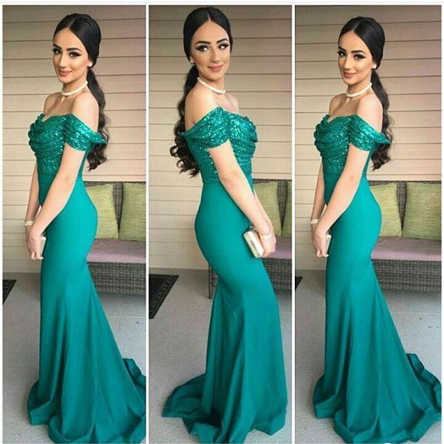 One Pcs Bury Sparkly Sequined Mermaid Bridesmaid Off the Shoulder Best Wedding Party Dresses Blush Pink Maid of Honor Gowns 2024