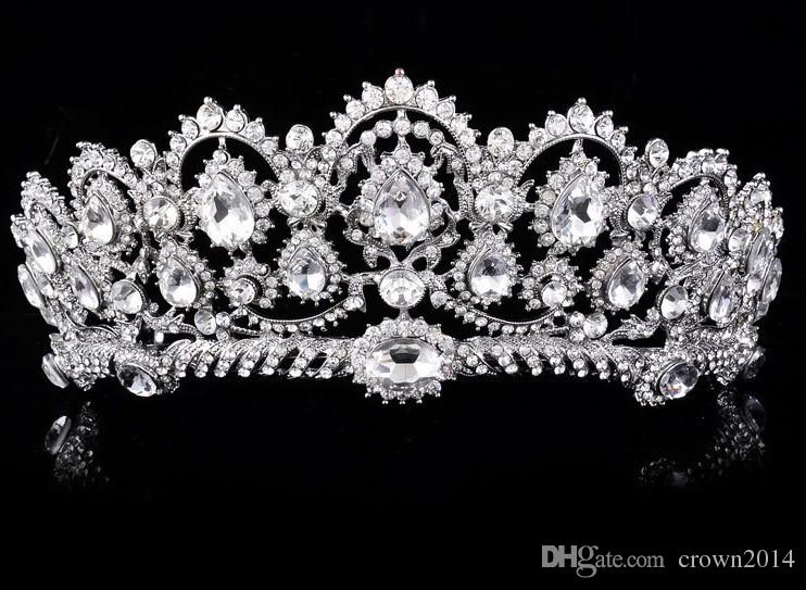 Sparkly Beaded Crystals Wedding Crowns Headpieces Bridal Crystal Crown Headband Hair Accessories Party Wedding Tiara