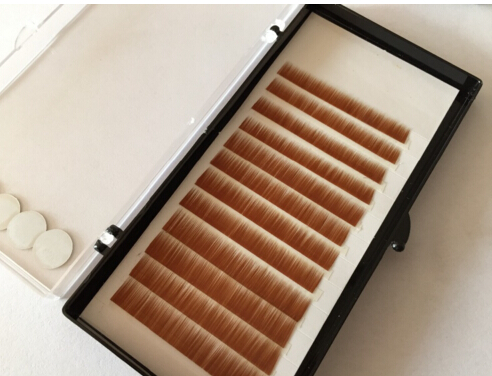 New Arrival Eyebrow Extension Faux Mink Hair Professional Makeup Tools 1Pc/lot Mix Length 5/6/7mm 0.10/0.15 Dark&Brown Color