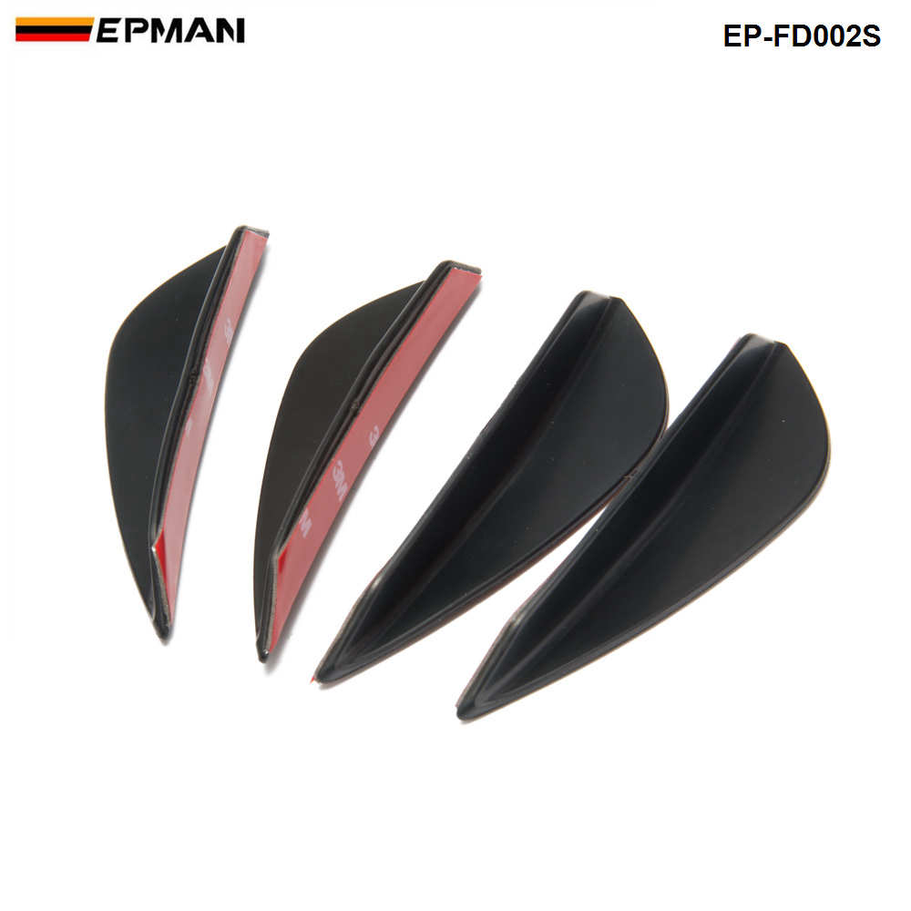 4pcs Universal Fit Front Bumper Lip Splitter Fins Body Spoiler Canard Valence Chin Carbon fiber Color EP-FD002S
4pcs Universal Fit Front Bumper Lip Splitter Fins Body Spoiler Canard Valence Chin Carbon fiber Color EP-FD002S