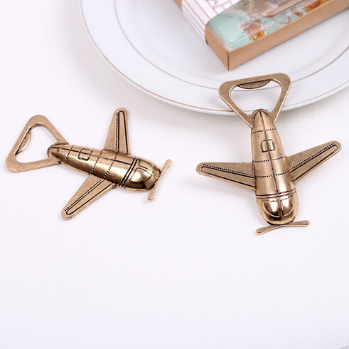 Antique airplane bottle opener 100PCS/LOT romantic wedding party favor gift guest present Free shipping