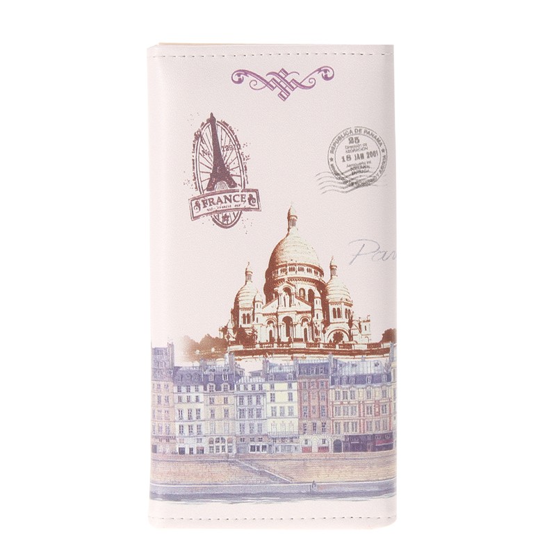 Hot Sale Purse Long Leather Printing Women Wallets Varies Patterns Graffiti Embossed Wallet Vintage PU Holder Wallet Women