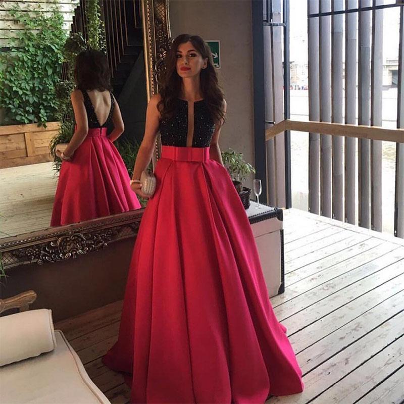 Open Back Fuchsia Long Evening Prom Dresses Arabic Formal Dress Black Beaded Vestido De Gala Custom Special Occasion Evening Gowns, White
Open Back Fuchsia Long Evening Prom Dresses Arabic Formal Dress Black Beaded Vestido De Gala Custom Special Occasion Evening Gowns, White