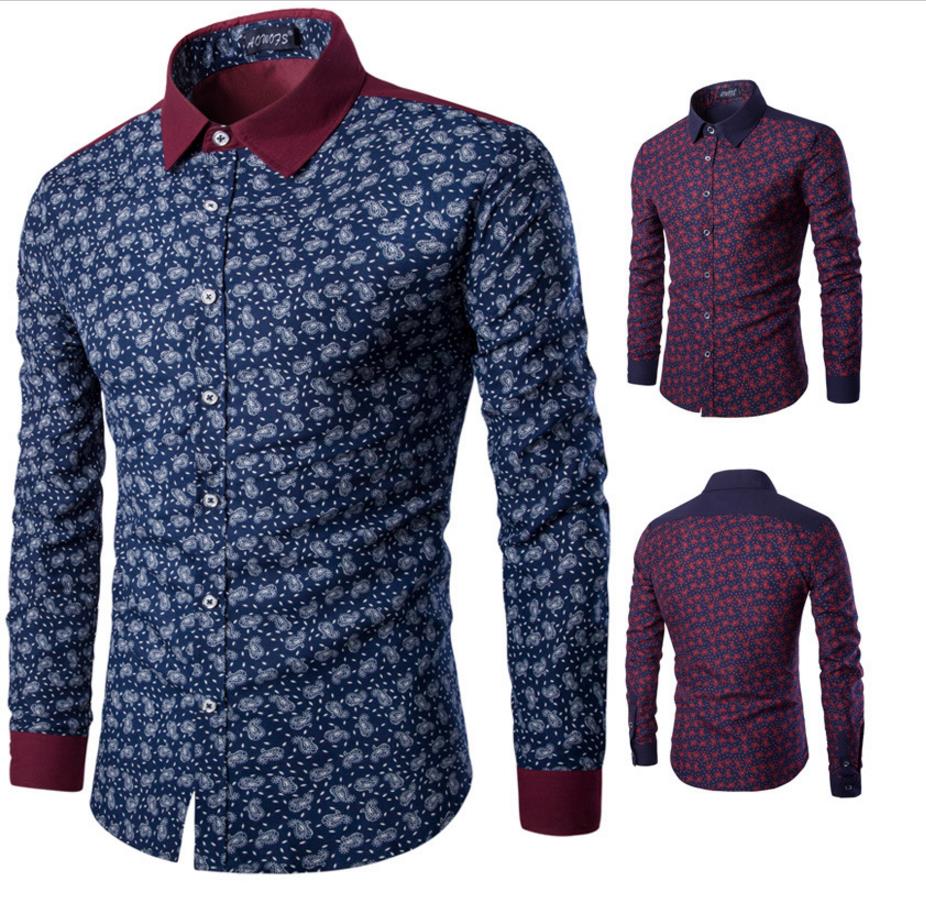 Printing Shirt Slim Fit For Man Pattern Long Sleeve Turn Down Collar Single Breasted Men's Shirts Casual Party Business Dress Shirt, Blue hongling
Printing Shirt Slim Fit For Man Pattern Long Sleeve Turn Down Collar Single Breasted Men's Shirts Casual Party Business Dress Shirt, Blue hongling