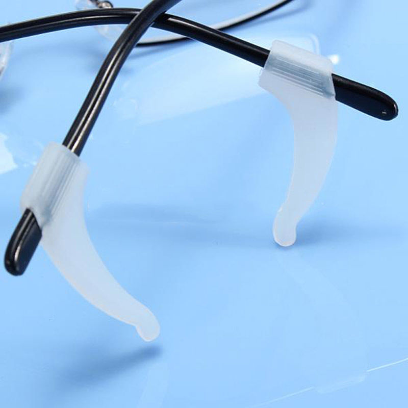 Eyeglasses Accessories 4 Pairs Silicone Temple Hook Glasses/Spectacle Holder Anti Slip Tip Ear Grip New #T701