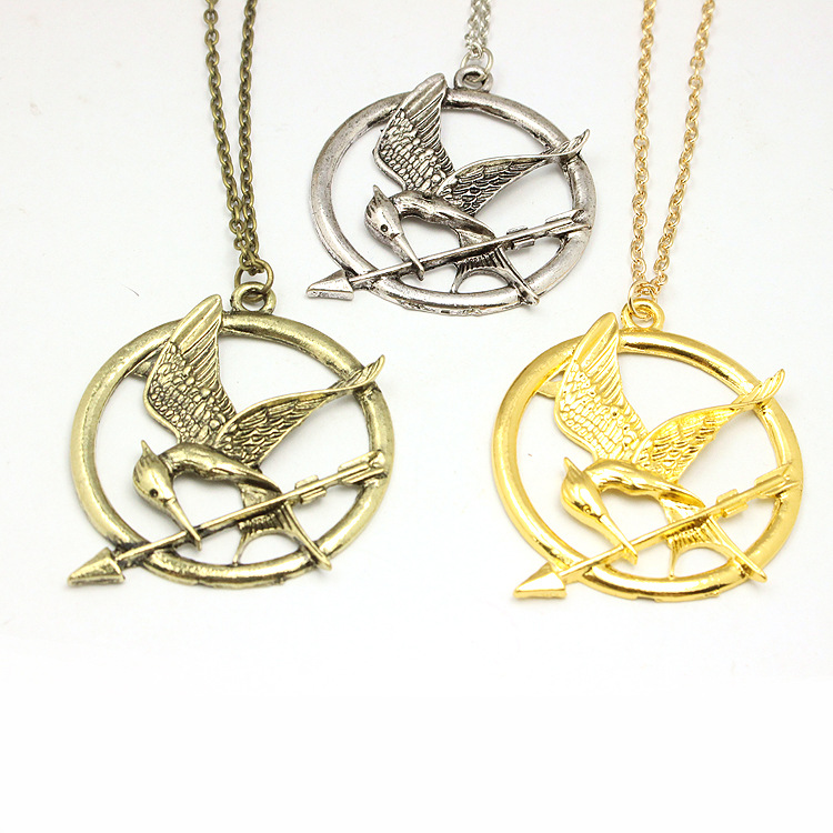 The Hunger Games Necklaces Inspired Mockingjay and Arrow Pendant Necklace Authentic Prop Imitation Jewelry Katniss Movie Christmas Gifts, Mixed colors
The Hunger Games Necklaces Inspired Mockingjay and Arrow Pendant Necklace Authentic Prop Imitation Jewelry Katniss Movie Christmas Gifts, Mixed colors