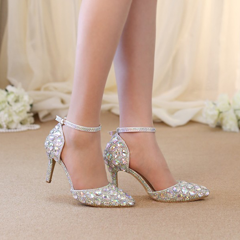 Pointed Toe Rhinestone Shoes Summer Sandals Ankle Straps Lady Kitten Heel Shoes AB Crystal Wedding Party Shoes Banquet Pumps, Ab color
Pointed Toe Rhinestone Shoes Summer Sandals Ankle Straps Lady Kitten Heel Shoes AB Crystal Wedding Party Shoes Banquet Pumps, Ab color