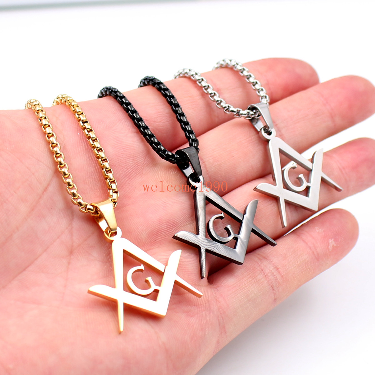 Gold silver black pure Stainless Steel Masonic Symbol Freemason Pentagram religion Jewelry Men's Rolo CHAIN necklace 3mm 24 inch
Gold silver black pure Stainless Steel Masonic Symbol Freemason Pentagram religion Jewelry Men's Rolo CHAIN necklace 3mm 24 inch