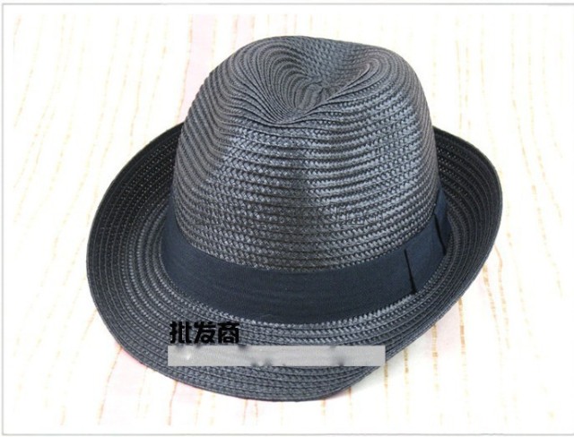 Wholesale Straw Panama Hats Sun Protection Stingy Brim Hat 15 Colors Mixed Vogue Caps Choose Free Ship