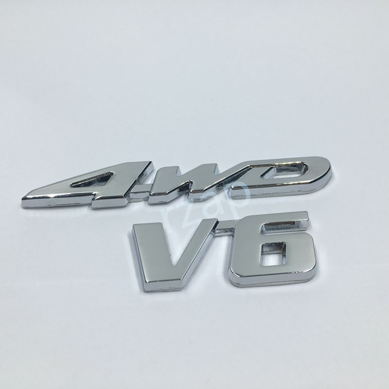 Car Rear Tailgate Trunk Chrome 3D 4WD V6 Logo Embleml Sticker Badge For Toyota Ford VW Hyundai, Silver
Car Rear Tailgate Trunk Chrome 3D 4WD V6 Logo Embleml Sticker Badge For Toyota Ford VW Hyundai, Silver