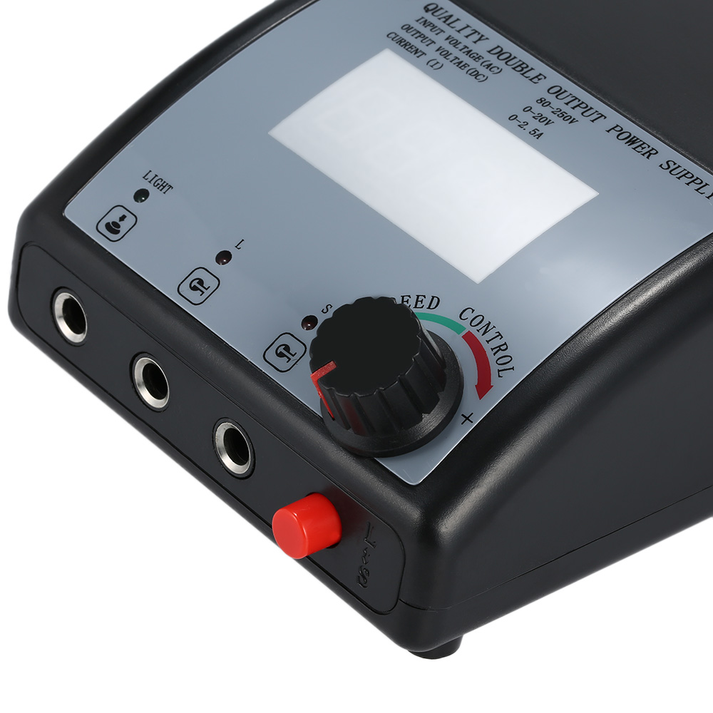 Double Output Digital Tattoo Power Supply For Tattoo Machine Speed Control LED Light EU Plug Tattoo Accessories