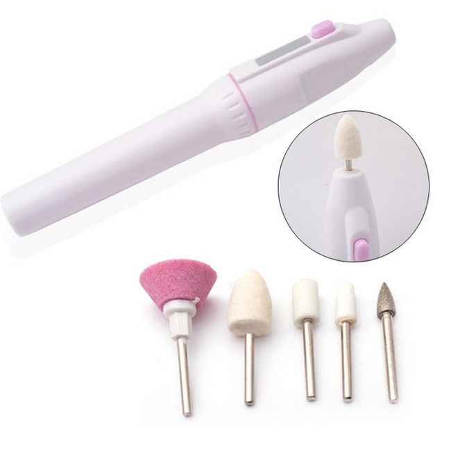 Portable Nail Art Care Electric Manicure and Pedicure Grinding Drill Tool Set S #R489