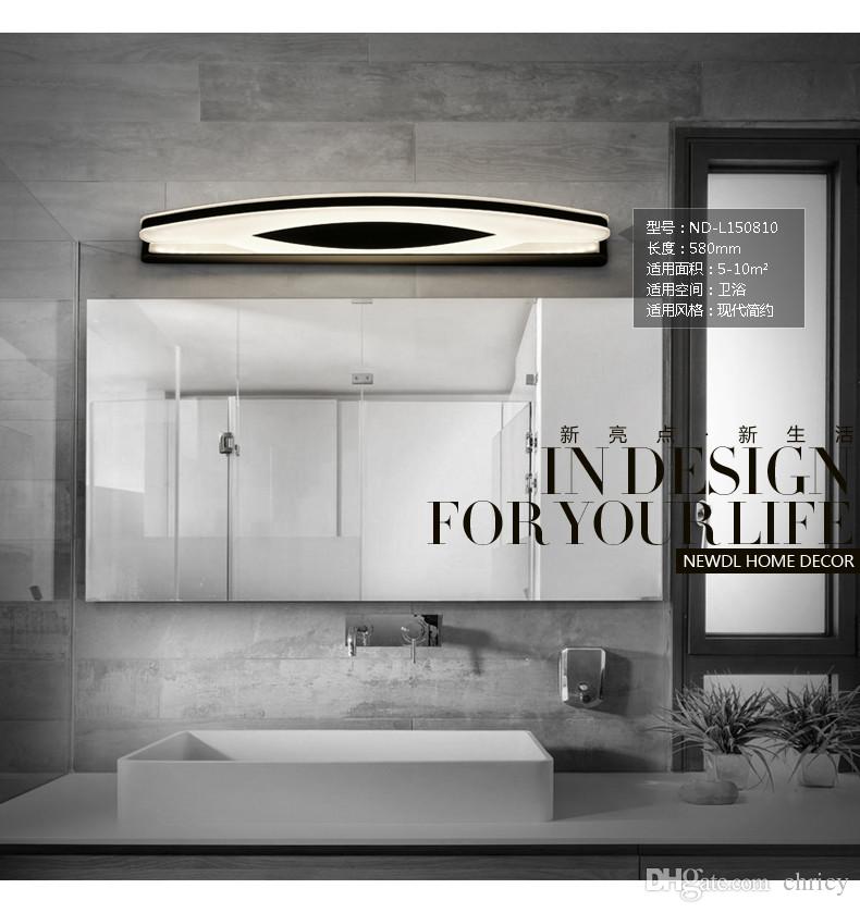 Modern led mirror lights acrylic bathroom lighting stainless steel bathroom vanity led light make up modern wall sconces