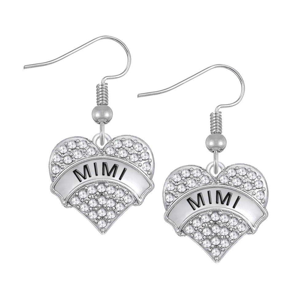 New Zinc Alloy Rhodium Plated MIMI White Crystal Heart Shape Earrings for Granny Easy to diy for you
New Zinc Alloy Rhodium Plated MIMI White Crystal Heart Shape Earrings for Granny Easy to diy for you