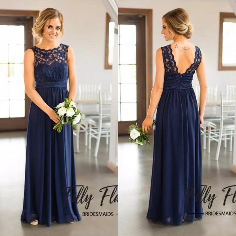 2019 Navy Blue Bridesmaid Dresses Long Elegant A Line Lace and Chiffon Modern Maid of Honor Dresses for Weddings
2019 Navy Blue Bridesmaid Dresses Long Elegant A Line Lace and Chiffon Modern Maid of Honor Dresses for Weddings