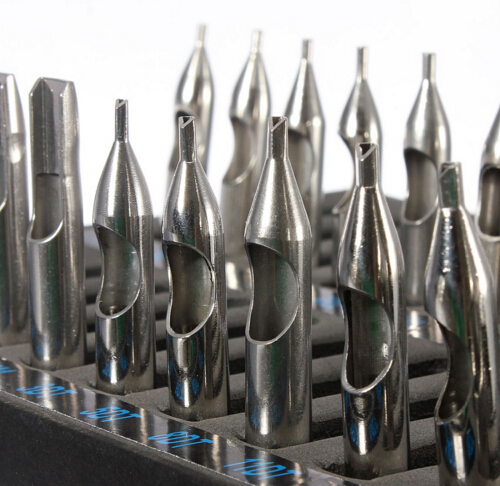 Professional Pro Tattoo Supply Stainless Steel Tip Kit Machine Gun Grip Set Nozzle 22Pcs/lot Free Shipping