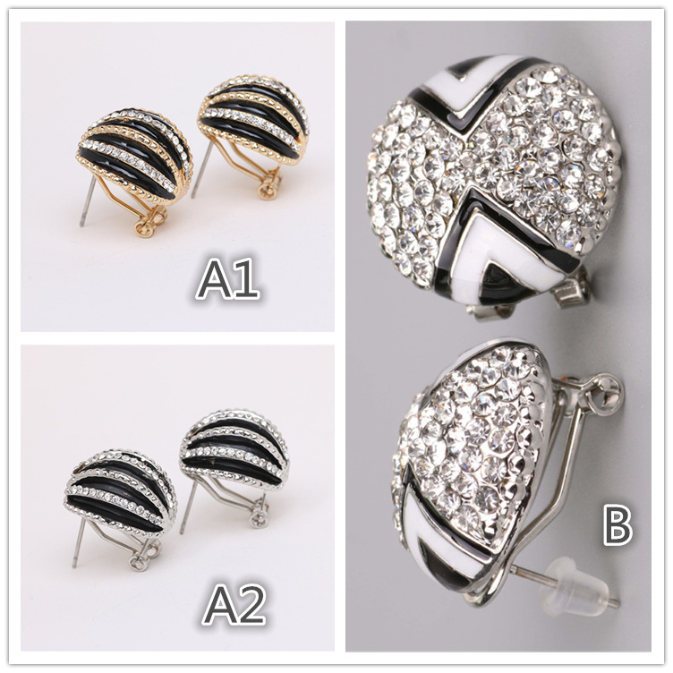 Stud Vintage earrings silver gold plated tone zircon Jewelry hypo allergenic accessories New fashion gift for women ladies 2016, mix items
Stud Vintage earrings silver gold plated tone zircon Jewelry hypo allergenic accessories New fashion gift for women ladies 2016, mix items