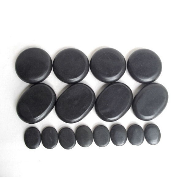16Pcs/set Massage Stones Lava Set Spa Rock Basalt Stone with Heater Box