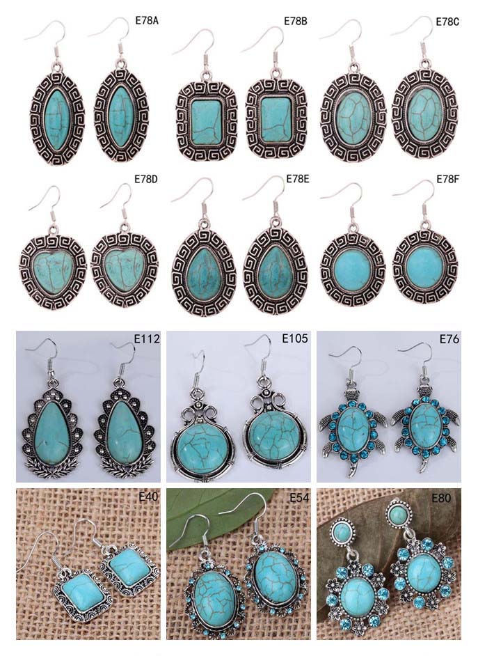 women's DIY Tibetan silver Dangle turquoise 12 pieces a lot mixed style, oval heart European Beads earring GTTQE10
women's DIY Tibetan silver Dangle turquoise 12 pieces a lot mixed style, oval heart European Beads earring GTTQE10